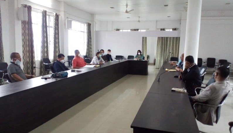 Members of Kohima District Disaster Management Authority during the meeting on monsoon preparedness held at DPDB's Conference Hall on July 16. (DIPR Photo)
